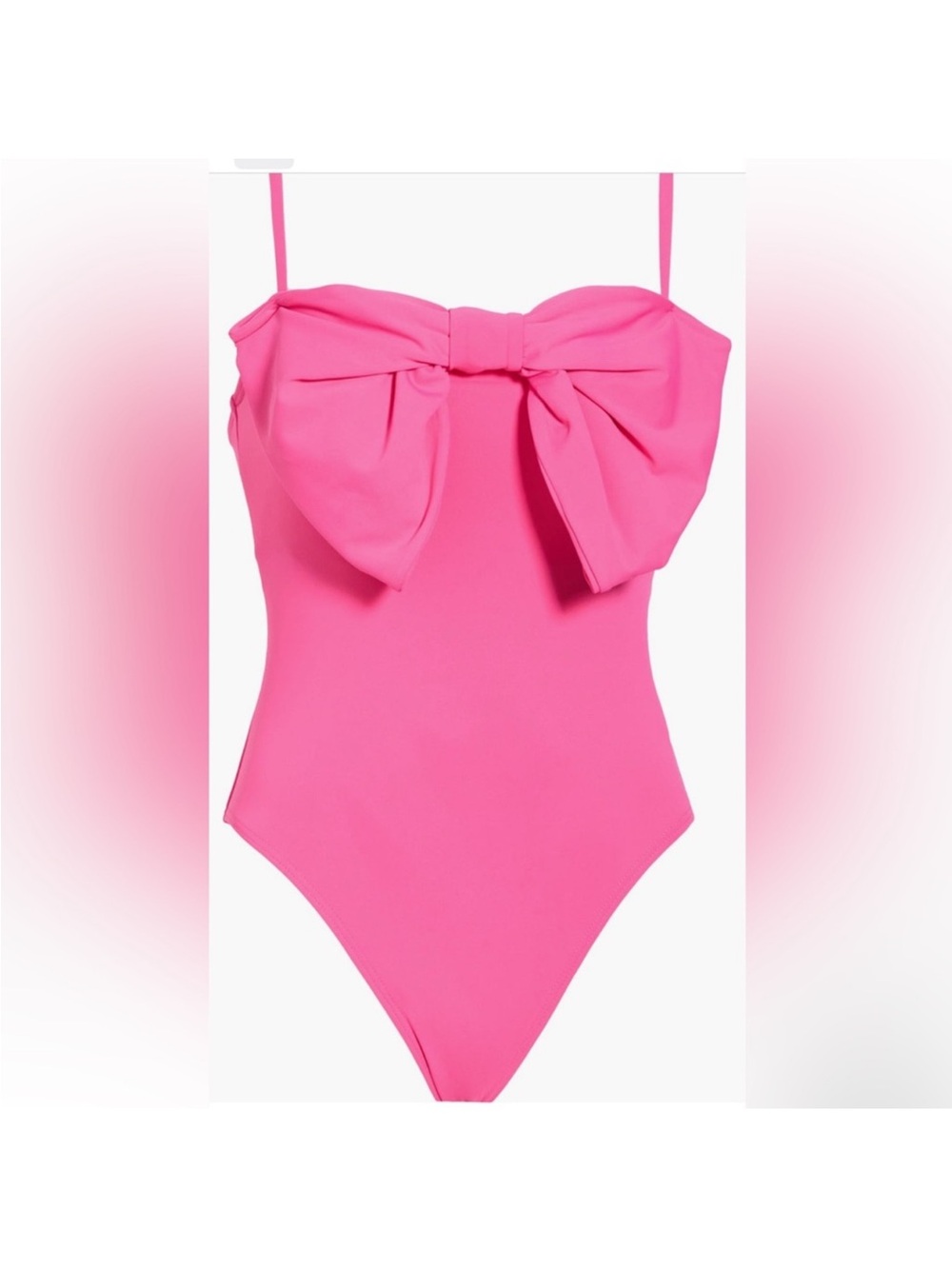Hutch Bright Pink Bow-Front One-Piece Swimsuit